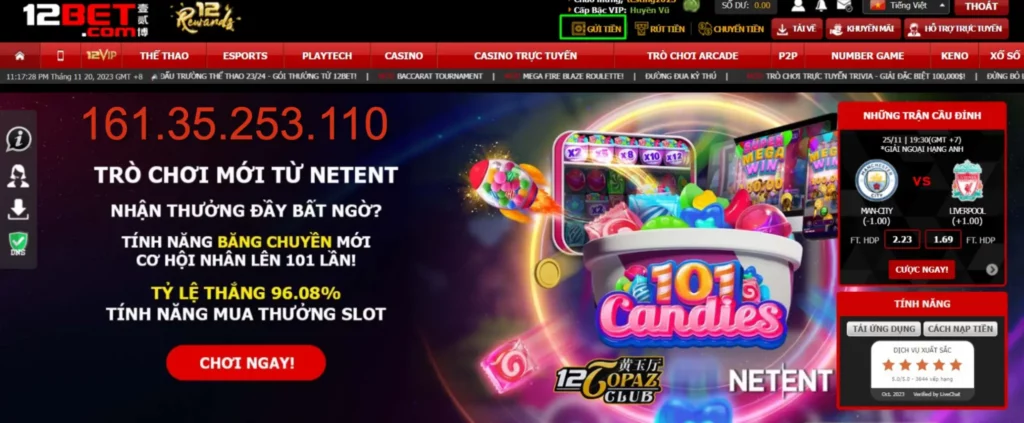 đăng nhập 12bet để gửi tiền